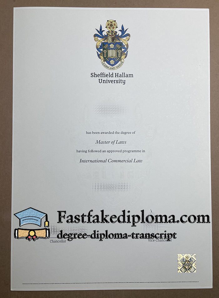 Buy Sheffield Hallam University diploma.