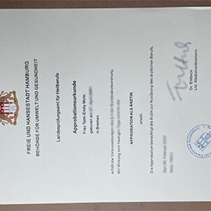 purchase realistic Approbation als arztin certificate