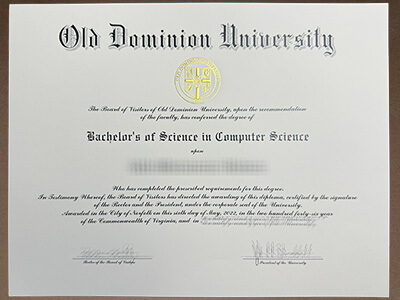 get Old Dominion University diploma