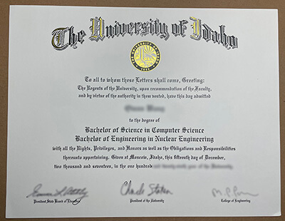 Buy University of Idaho diploma. University of Idaho degree.