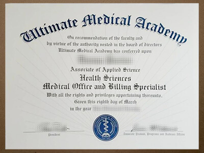 Ultimate Medical Academy diploma