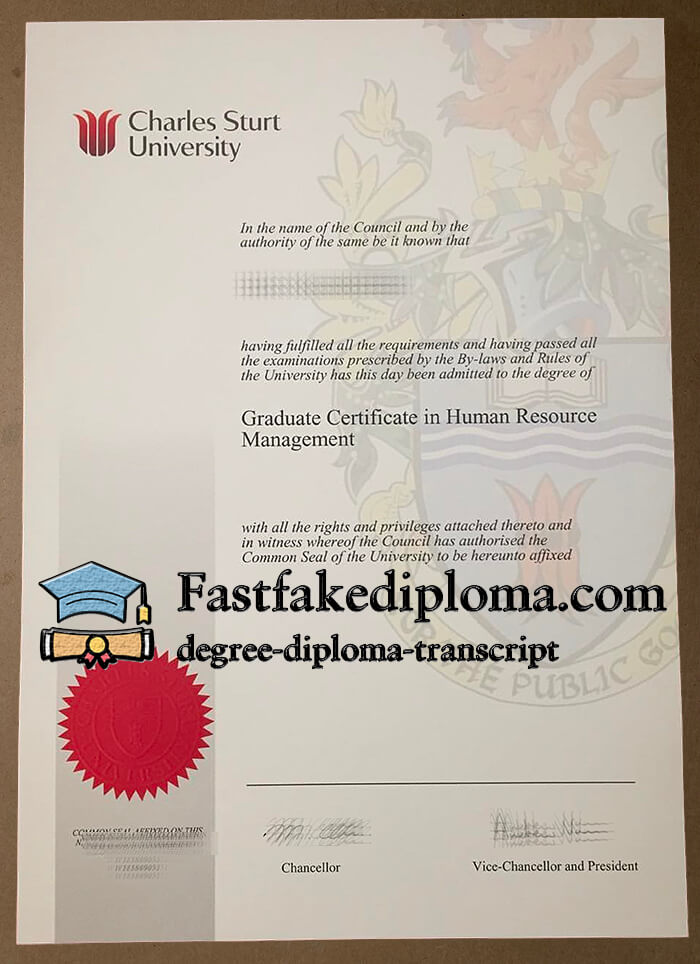 Where to order Charles Sturt University diploma?