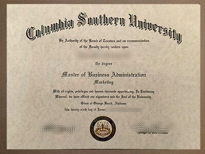 order Columbia Southern University certificate