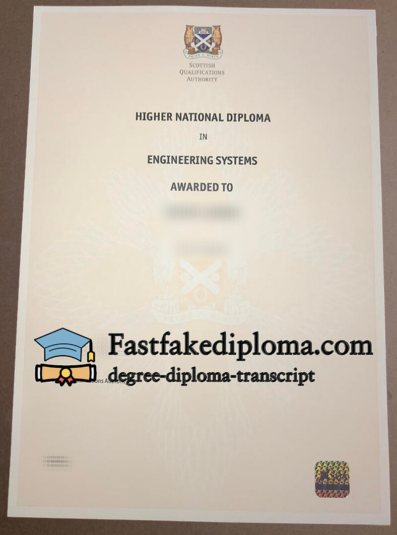 Where to order SQA Higher National Diploma?