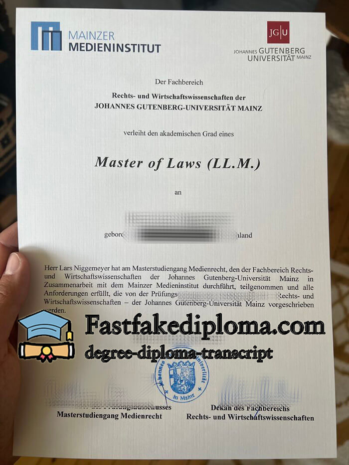 Buy University of Mainz diploma