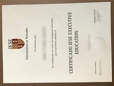 order Universidad de Navarra diploma